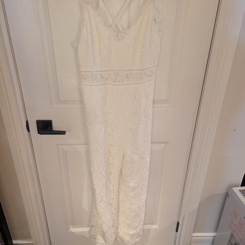 Dynamite White Lace Jumpsuit